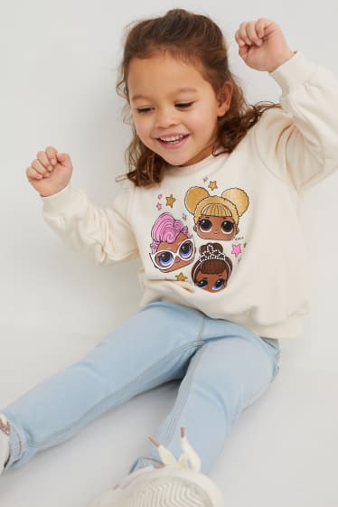Toddler Girls - L.O.L. Surprise - bluză de molton - alb-crem