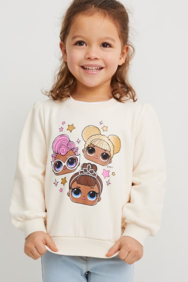 Toddler Girls - L.O.L. Surprise - bluză de molton - alb-crem