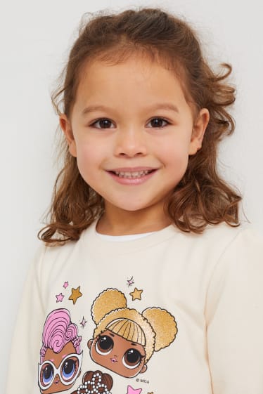 Toddler Girls - L.O.L. Surprise - bluză de molton - alb-crem
