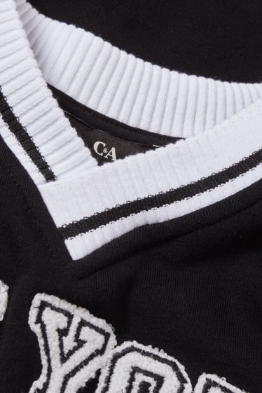 Kids Girls - Koszulka - koszulka z długim rękawem i sweter bez rękawów - 2 części - czarny