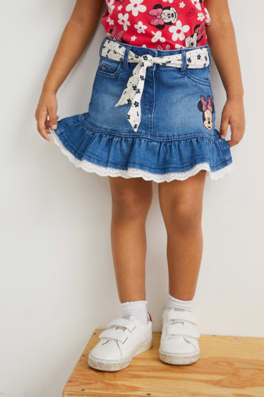 Nena petita - Minnie Mouse - faldilla texana - texà blau