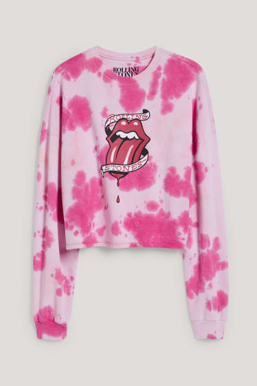Clockhouse femme - CLOCKHOUSE- sweat - Rolling Stones - rose