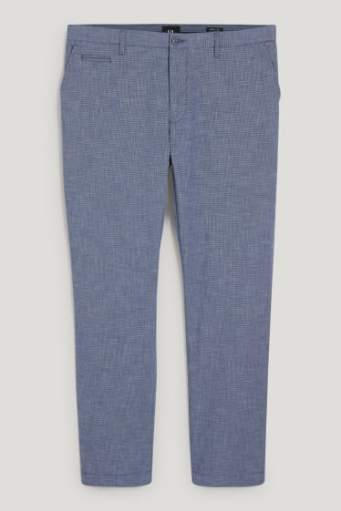 Pánské XL - Kalhoty chino - slim fit - modrá