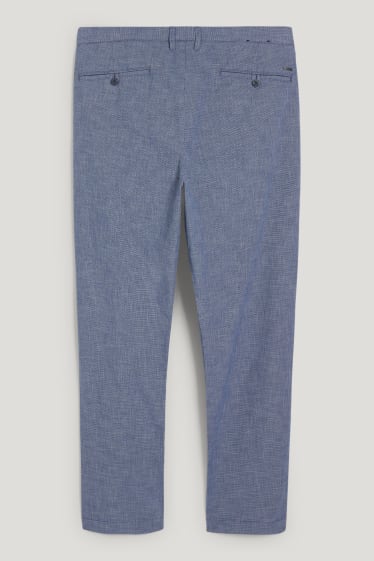 Pánské XL - Kalhoty chino - slim fit - modrá