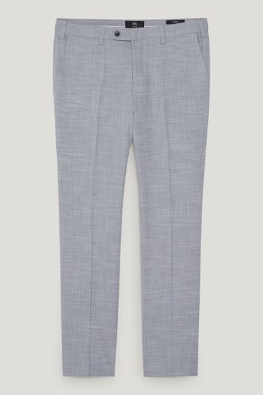 Pánské - Oblekové kalhoty - slim fit - stretch - LYCRA® - šedá