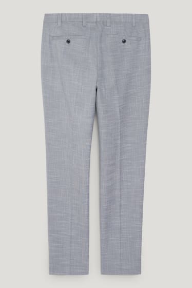 Pánské - Oblekové kalhoty - slim fit - stretch - LYCRA® - šedá