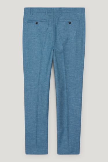 Pánské - Oblekové kalhoty - slim fit - stretch - LYCRA® - tyrkysová