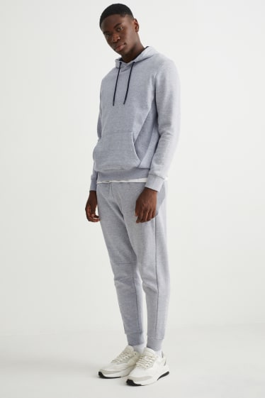 Hommes - Pantalon de jogging - gris clair chiné