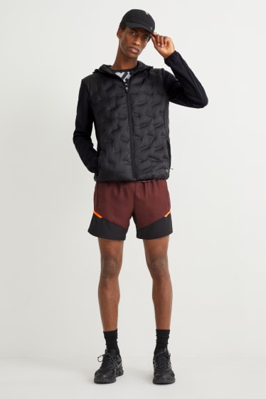 Men - Technical jacket with hood - recycled - black