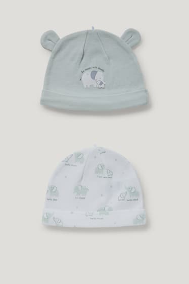 Bébé garçons - Lot de 2 - bonnets pour bébé - vert menthe