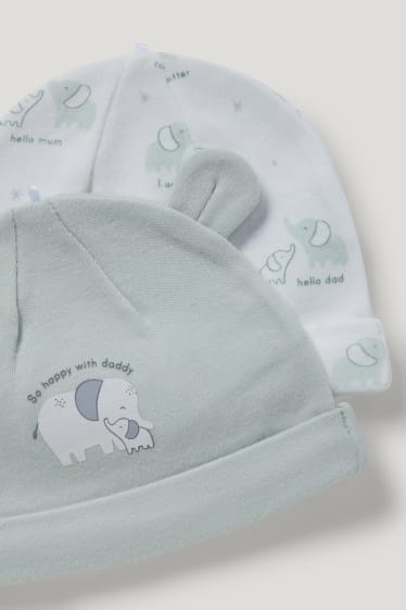 Bébé garçons - Lot de 2 - bonnets pour bébé - vert menthe