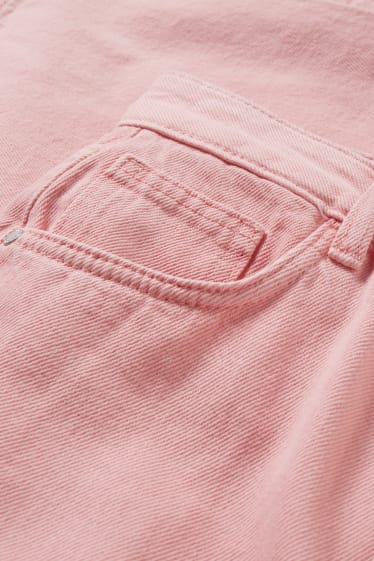 Clockhouse femme - CLOCKHOUSE - pantalon - high waist - wide leg - rose