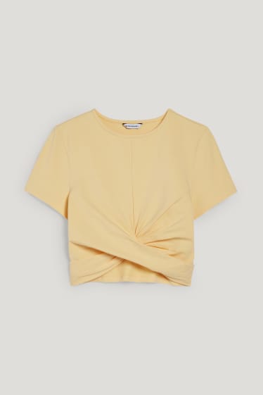 Tylko online - CLOCKHOUSE - krótki T-shirt - pomarańczowy