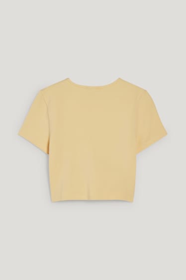 Online exclusive - CLOCKHOUSE - cropped T-shirt - orange