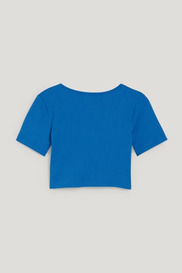 Online exclusive - CLOCKHOUSE - cropped T-shirt - blue