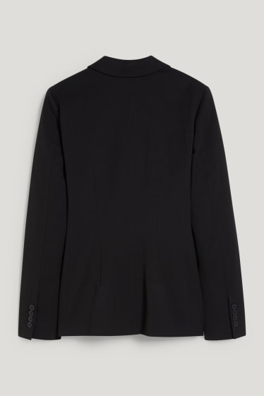 Dames - Business-blazer - regular fit - 4 Way Stretch - zwart