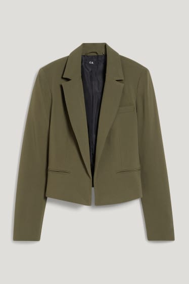 Dames - Blazer - regular fit - met gerecycled polyester - kaki