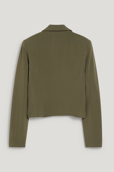 Dames - Blazer - regular fit - met gerecycled polyester - kaki