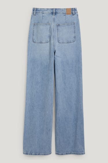 Mujer - Loose fit jeans - high waist - vaqueros - azul claro