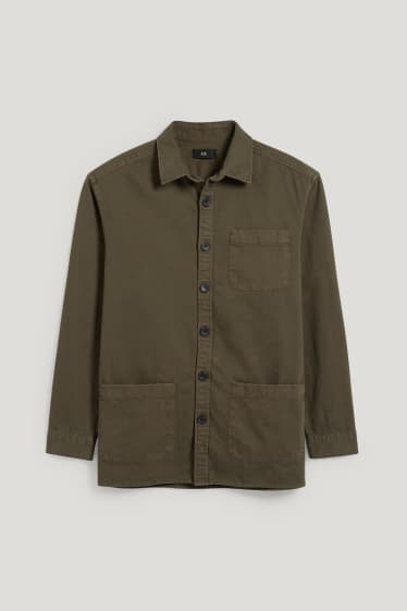 Pánské - Košilová bunda - khaki