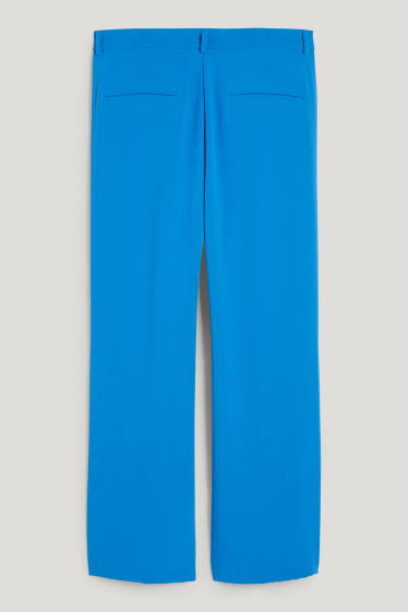 Damen - Stoffhose - Mid Waist - Straight Fit - blau