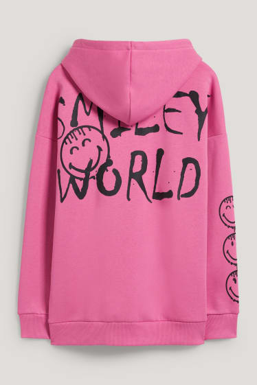 Dona XL - CLOCKHOUSE - dessuadora amb caputxa - Smileyworld® - fúcsia