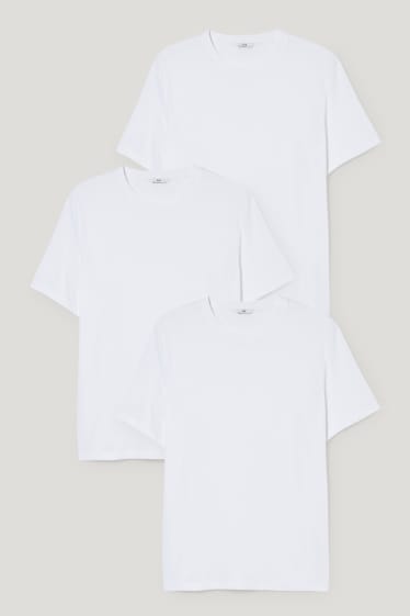 Herren - Multipack 3er - T-Shirt - weiss