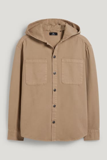 Clockhouse Boys - Hemdjacke mit Kapuze - beige