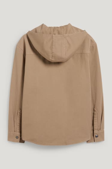 Clockhouse Boys - Hemdjacke mit Kapuze - beige
