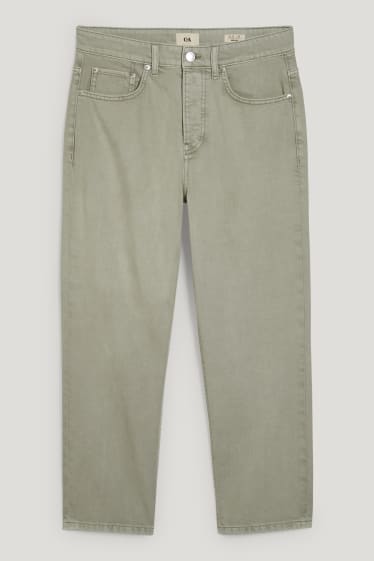 Clockhouse pro kluky - Crop regular jeans - mátově zelená