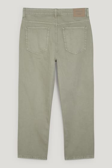 Clockhouse pro kluky - Crop regular jeans - mátově zelená
