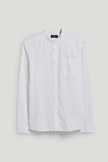 Clockhouse nen - Camisa - regular fit - coll mao - blanc