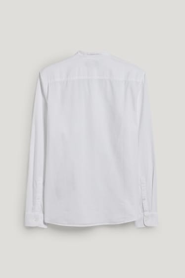 Clockhouse nen - Camisa - regular fit - coll mao - blanc