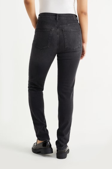 Dames - Slim jeans - high waist - LYCRA® - jeansdonkergrijs