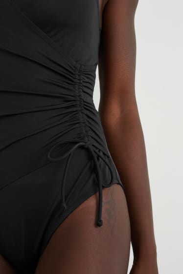 Mujer - Bañador con frunces - con relleno - LYCRA® XTRA LIFE™ - negro
