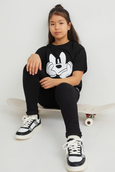 Dívčí - Mickey Mouse - tričko s krátkým rukávem - černá