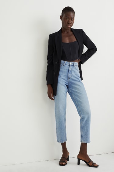 Damen - Mom Jeans - High Waist - LYCRA® - jeans-hellblau