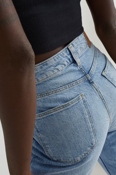 Damen - Mom Jeans - High Waist - LYCRA® - jeans-hellblau