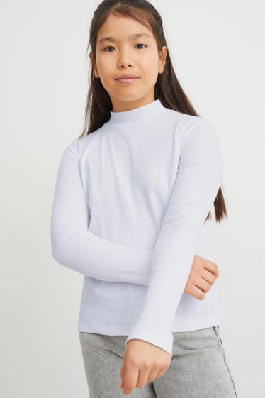 Kids Girls - Koszulka - koszulka z długim rękawem i sweter bez rękawów - 2 części - czarny