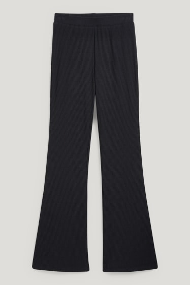 Exclusivo online - CLOCKHOUSE - pantalón de punto - comfort fit - negro