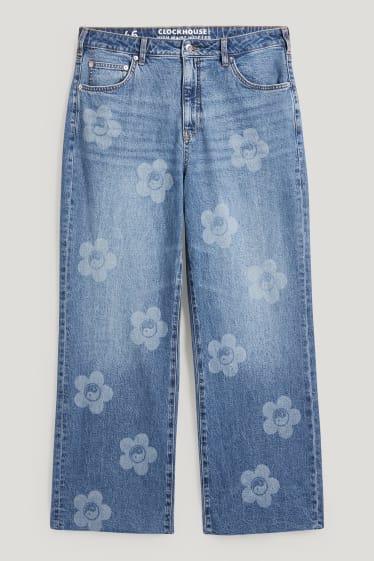 Dona XL - CLOCKHOUSE - wide leg jeans - high waist - reciclats - texà blau