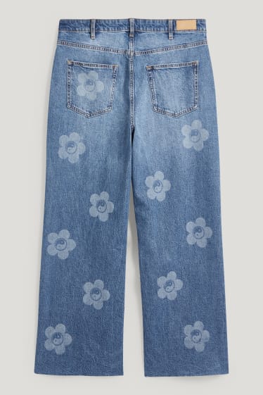 Dona XL - CLOCKHOUSE - wide leg jeans - high waist - reciclats - texà blau