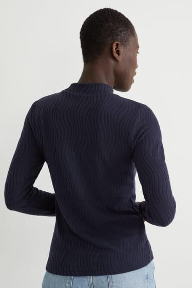 Dames - Longsleeve - donkerblauw