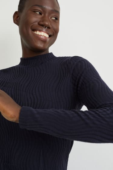 Dames - Longsleeve - donkerblauw