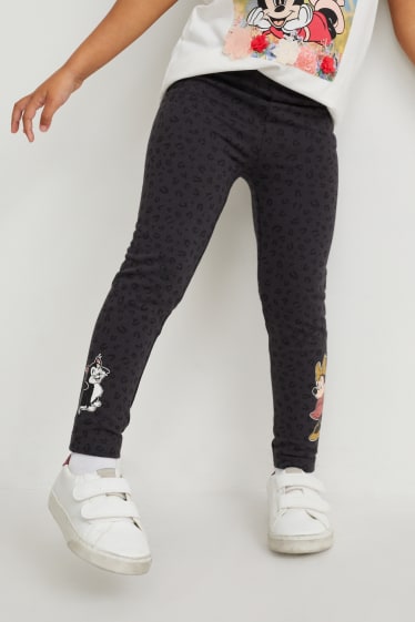 Toddler Girls - Set van 3 - Minnie Mouse - thermolegging - grijs / roze