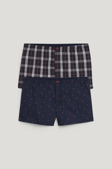 Herren XL - Multipack 2er - Boxershorts - gewebt - dunkelblau