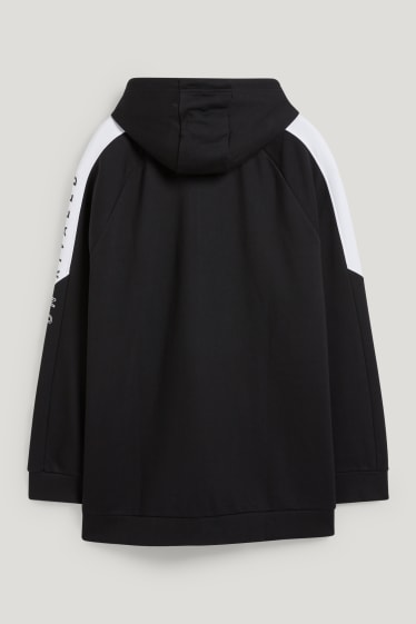 Mężczyźni XL - Rozpinana bluza z kapturem - czarny