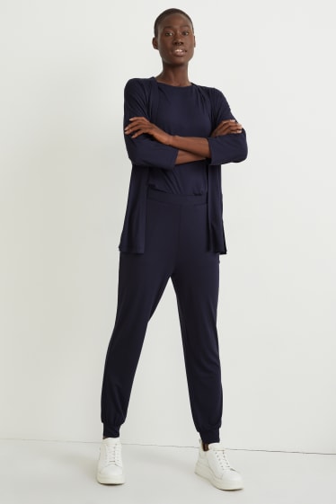 Damen - Basic-Strickjacke - dunkelblau