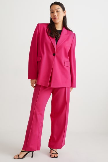 Mujer - Americana - mezcla de viscosa - fucsia