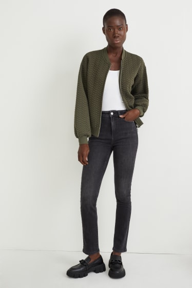 Femmes - Sweat zippé - vert foncé